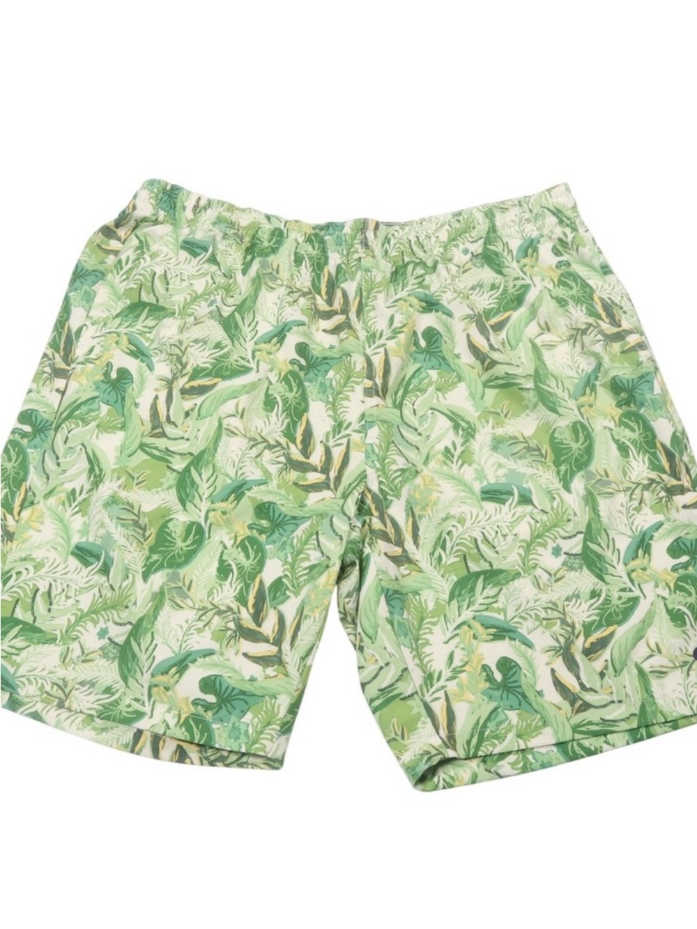 Costa Palm Print Swim Trunks Shorts Elastic Waist Casual Tropical Mens Large‎